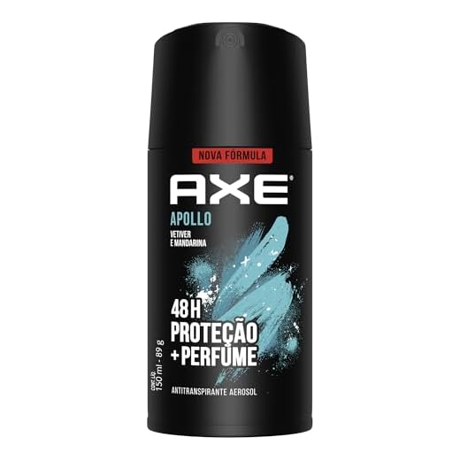 AXE Antitranspirante Aerosol Apollo Proteção + Perfume Vetiver E Mandarina 150 Ml (89G)