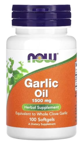 Now Foods - Now Foods Garlic Oil 1500mg | Aceite de Ajo (1500 mg) | Aceite de ajo de alta potencia para la salud diaria - 100 Cápsulas Blandas
