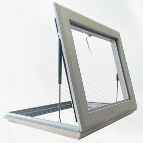 WIGING Casa con Claraboya Ventana De Tejado Ático Techo Pequeño Tapa De Trampilla De Escape Sótano Puerta con Luz Natural Montaje Empotrado Subterráneo Ventana De Pozo De Luz(White)