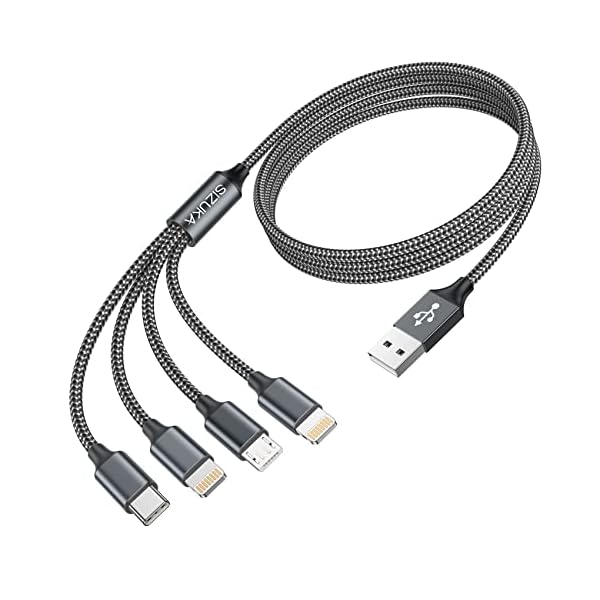 SIZUKA Multi USB Kabel, Universal Ladekabel [1.2M ] 4 in1 Handy ladekabel Mehrfach Ladekabel Micro USB Typ C Lightning… – Bild 9