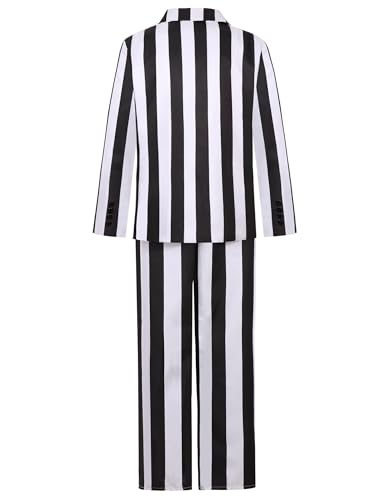 Ziw ZW055XL Adult Halloween Costumes, Black And White Striped Suit thumb #2