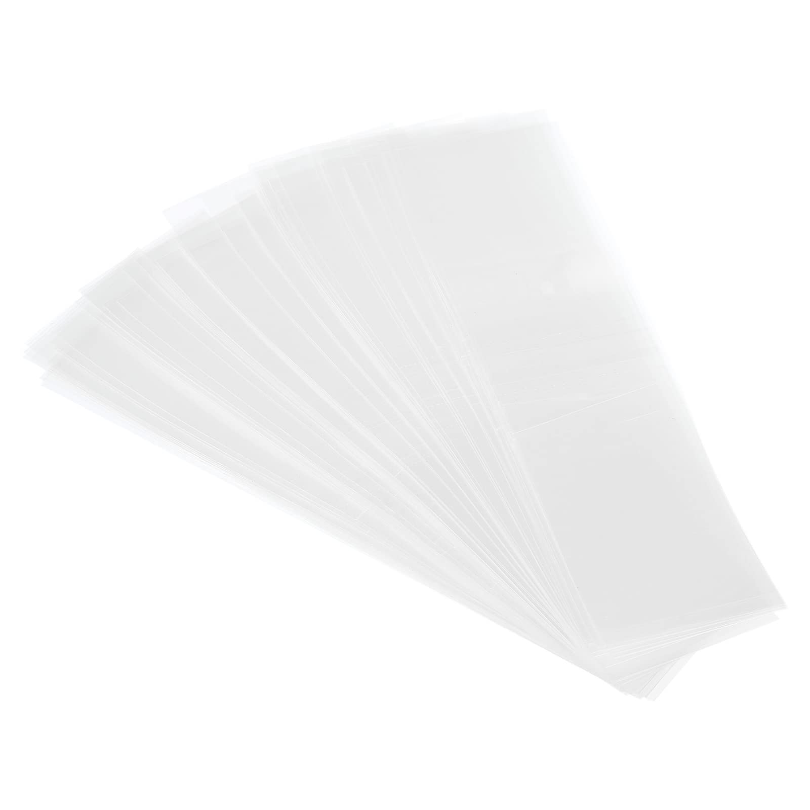 PATIKIL Perforowane taśmy termokurczliwe 140 x 35 mm, 400 sztuk taśm termokurczliwych z PCW, pasuje do nakrętki o średnicy od 3,39 do 8 cm do słoików, przezroczysta