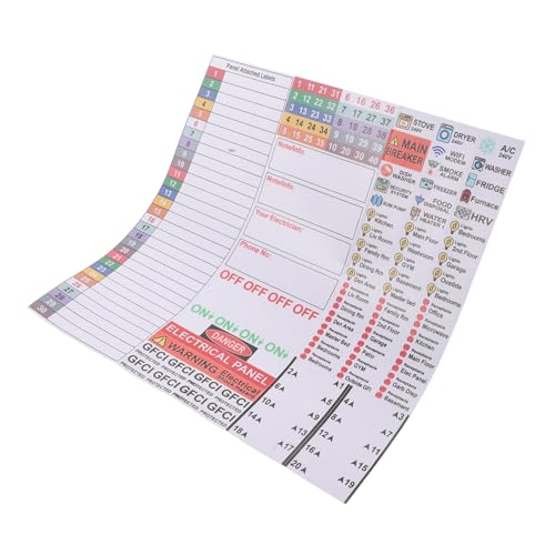 Étiquettes pour panneau électrique autocollantes en PVC étanche pour disjoncteur intérieur extérieur