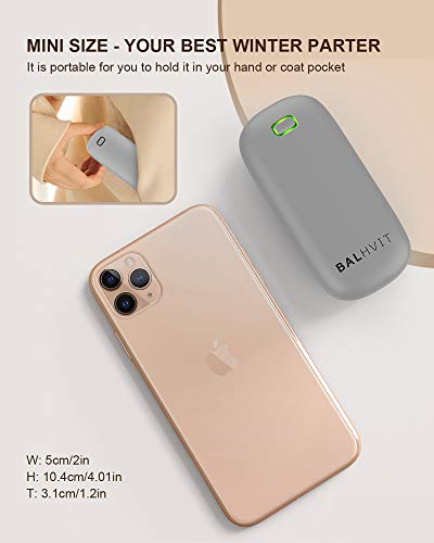 Balhvit 2s Instant Heating Rechargeable Hand Warmer, 6400mAh 5-10H Electric Hand Warmer Heater, Portable Pocket USB Battery Power Bank Reusable Hand Warmer for Outdoor Sports Warm Gifts for Women Men - Thumbnail 3