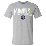 500 LEVEL Jaden McDaniels Minnesota Timberwolves Shirt - Jaden McDaniels Minnesota Timberwolves Elite WHT (Heather Gray, Large)