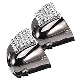 Veemoon 1 Par protector de dedos tacones dedo del pie de talón de dedos de zapatos tapas de tacón para botas protector de talón aleación