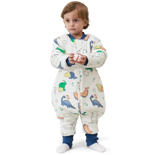 MIKAFEN Sacco nanna a maniche lunghe con piedi 3,5 tog