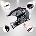 1Storm Youth Motocross Helmet BMX MX ATV Dirt Bike Helmet Matt Star Black + Goggles + MG Youth Black Glove Bundle