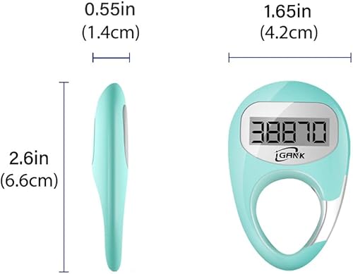 Miniatura 6 de iGANK Podómetro simple para caminar, contador de pasos 3D para hombres, mujeres y niños