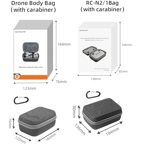 Sac de rangement DJI Mini 4 Pro et télécommande RC-N2 protège drone - 2