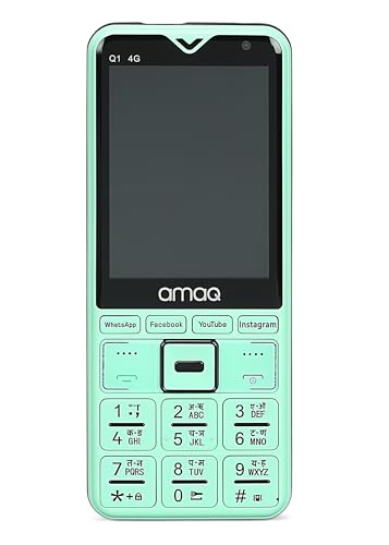 Image of Q1 4g Touch Screen Keypad Mobile|Volte- sim Supports|Dual SIM|2.8 inch Screen|3500 mAh Battery|Supports Whatsapp|Facebook|Instagram|You Tube|Video Calling|Super Touch|Black. (Green)
