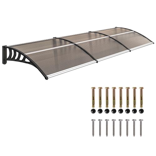 Outsunny Marquesinas Exterior para Puertas y Ventanas 303x96 cm Marrón