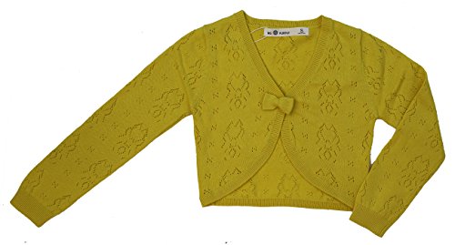 Ms Purple Girls' Girls' 100% Cotton Crochet Bow Shrug