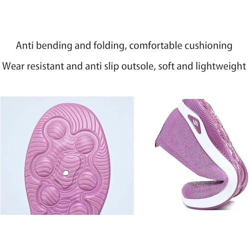 Women's Comfortable Breathable Knitted Sneakers, Orthopedic Shoes for Women, Cut-Out Woven Orthopedic Shoes, Slip on Arch Support for Women Arch4