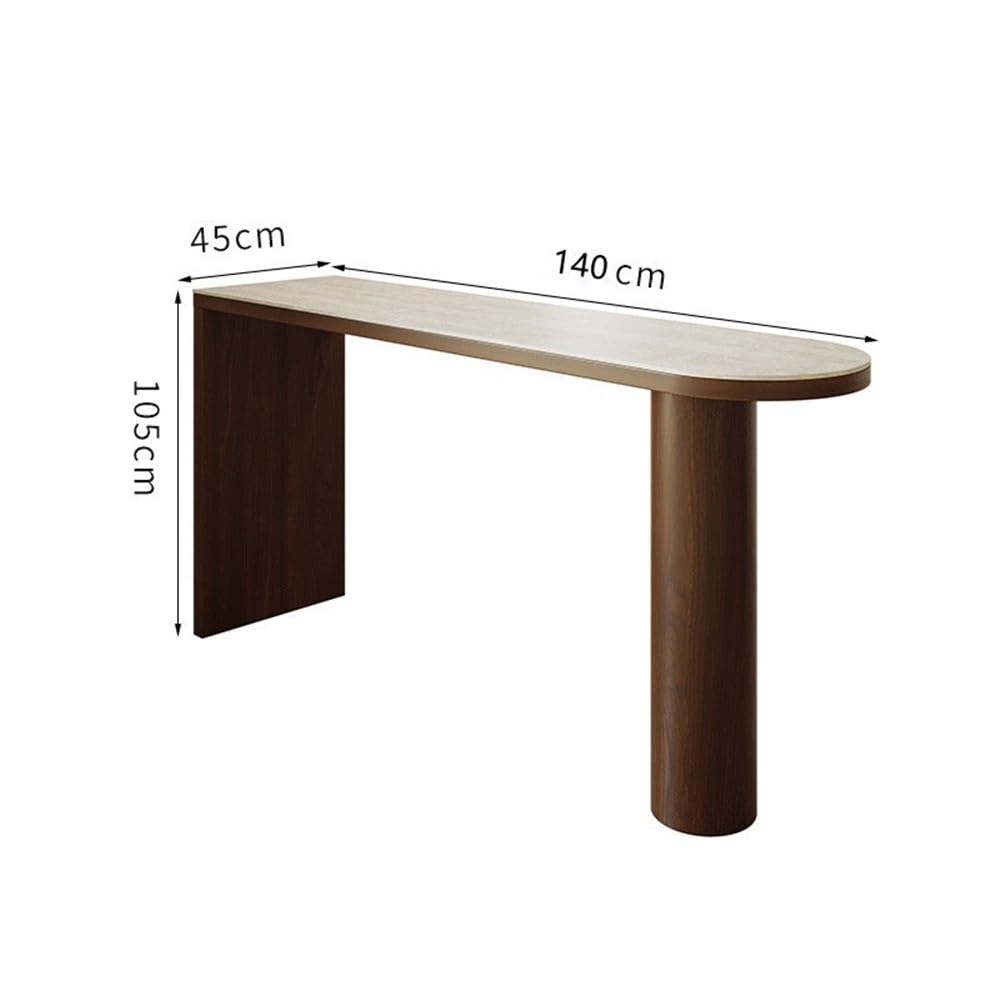 Tables de pub Table de Bar rectangulaire avec Cadre en Bois Robuste, idéale for la Cuisine, Salle à Manger et Le Salon(140 * 45 * 105cm)