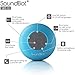 Soundbot® Waterproof Shower Speaker HD Water Resistant Bluetooth Handsfree Portable with Loud Clear Sounds 6+hrs of Playtime, Wireless Suction Cup Small Durable for Outdoors Travel Home SB510 (Blue)