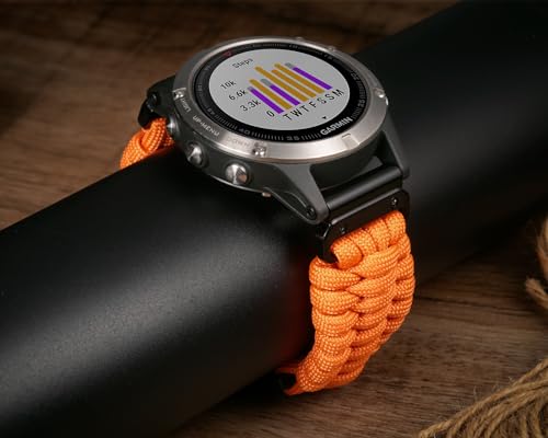 Correa de Paracord para Reloj Garmin Series Fēnix y Forerunner miniatura 6