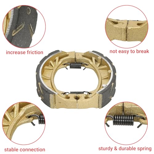 Image of GREHUA Mini Bike Brake Shoes & Chain Adjuster Kit Compatible with Coleman CT200U CT200U-EX BT200X Massimo Baja Warrior MB165 MB200 Predator 212cc 196cc 6.5hp GY6 49cc 50cc Chinese Scooter Moped Parts