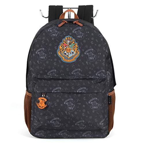 Mochila de Costas, Harry Potter, Grande, Cinza Escuro, Luxcel