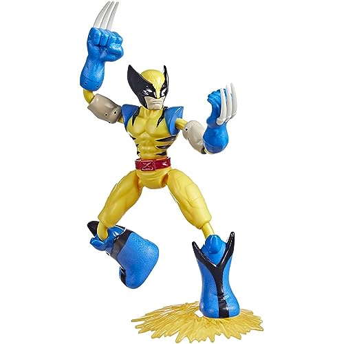 Marvel Avengers Bend and Flex Missions - Figura Flexible de Lobezno Fire Mission de 15 cm - A Partir de 4 años