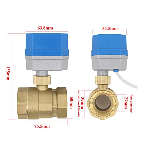 Miniatura 2 de 12v - 2 Tipos De Conexion - Valvula Esfera Motorizada Normalmente Cerrado Valvula 2 Vias Motorizada Electrovalvula 12v 1 2 3 4 1 1-1 4 Pulgada 1-1 4 Pulgada Dn32