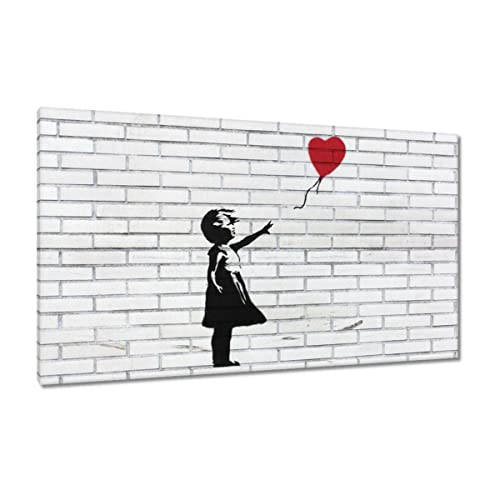 Tableau Banksy Girl avec ballon impression sur toile 120 x 70 cm
