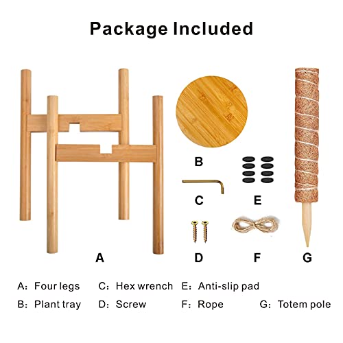 Nutroeno Adjustable Bamboo Plant Stand thumb #7