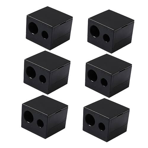 Angoily Cosmetic Pencil Sharpener Set Makeup Eyebrow Pencil Sharpener for Eyeliner Lipstick Dual Hole Lid