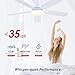 Mpayel Ceiling Fans with Lights and Remote, 46 Inch Flush Mount Low Profile Ceiling Fan with Light, White Ceiling Fan for Bedroom Living Room, Quiet DC Motor, Reversible, Dimmable LED, White