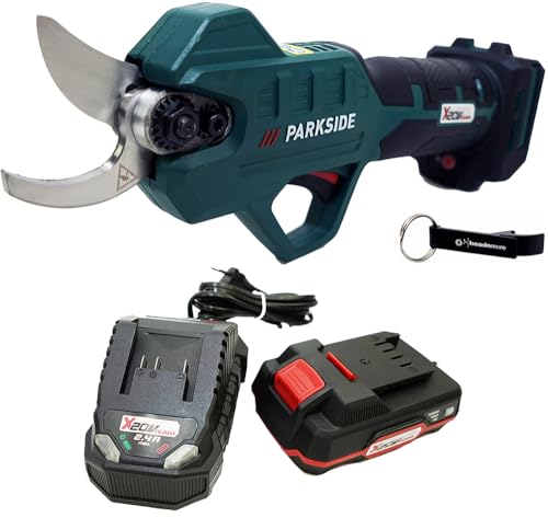 HEADNMORE® Bundle - Parkside® Troncarami a batteria 20 V PAAS 20 + portachiavi HEADNMORE® (batteria 1 x 2 Ah)