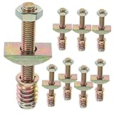 LIFKOME 8 Sätze Teiliges Bettrahmen Ersatzteile Schraubverbinder Metallverbinder mit Halbrundem Unterlegscheibe Rostbeständig Stabilisierend für Bett Kinderbett Sofa und Möbel Reparatur
