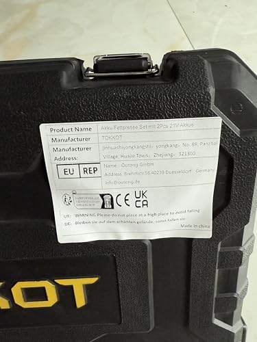TOKKOT Pistola de Graxa Elétrica, Kit de Pistola de Graxa Operada por Bateria de 21 V com 2 Baterias