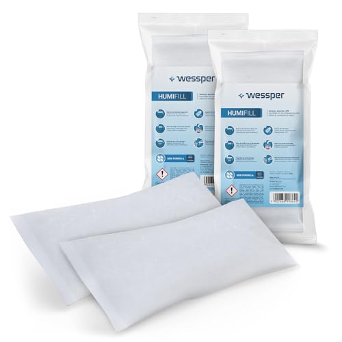 Wessper Humifill 2x Bolsas de Recambios para Deshumidificador - Recambios Antihumedad, Gránulos 500g | Universal Paquete Previene la Humedad | Deshumidificador Absorbe Humedad contra Moho Malos Olores
