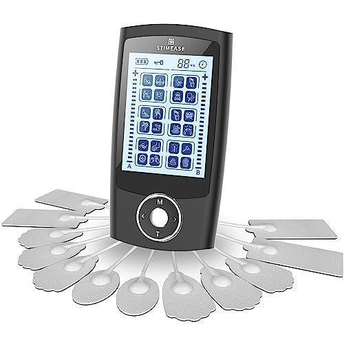 Stimease SM9126 TENS Unit, 24 Modes Independent Dual Channel with Electrode Pads
