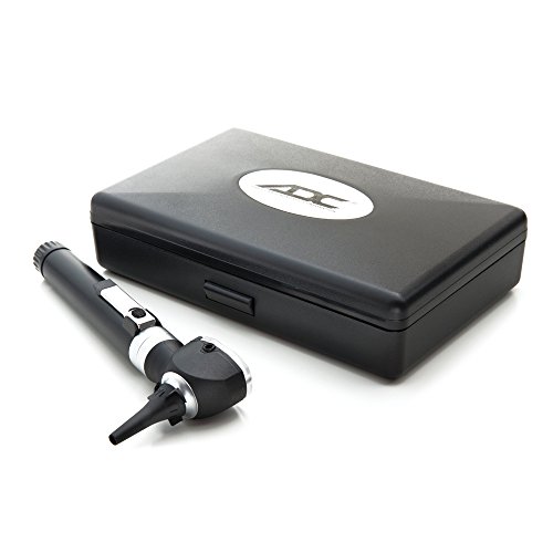 ADC Otoscope, Pocket Size, LED Lamp, 2.5V Hard Case, Diagnostix 5111NL, Black