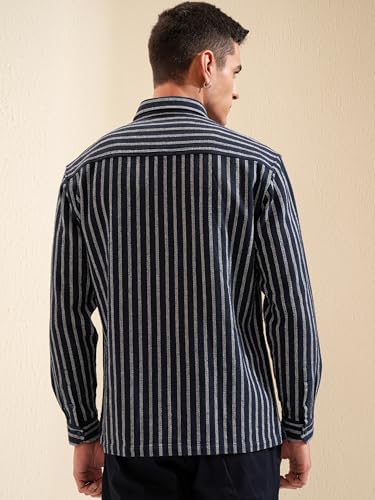 Image of Highlander Men's Striped Relaxed Fit HLSH016347