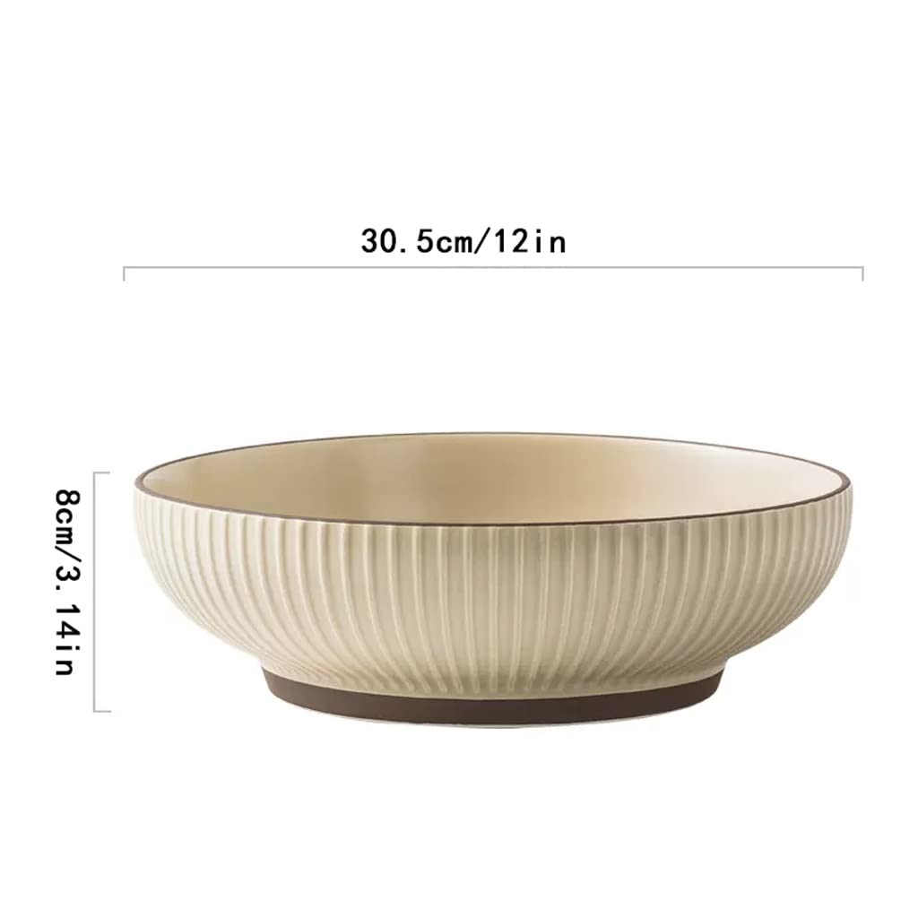 Miska sałatkowa ceramiczna miska do sałatki duża miska na makaron zupa gospodarstwo domowe owoce salaterka zastawa stołowa restauracja miska deserowa drobiazg miska (A2 szt., L)