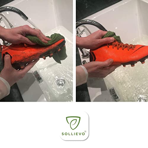 Sollievo Microfiber Multipurpose Purpose Cleaning Cloth With Iontek© - Lint Free, Streak Free Towels - 300 Wash Guarantee - 3Pack (Green). #TOP5