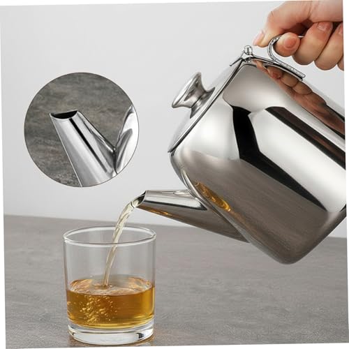 Tetera de acero inoxidable a prueba de derrames y boquilla recta de 32 oz 6