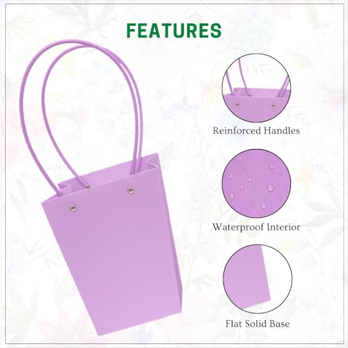 Image of Oasis Pack of 10 Conical Purple Flower Hamper Bags | Premium Floral Packaging Bags for Rakhi Gift Hampers, Flower Bouquets, Wedding, Return Gifts, Decorative Presentation & Florist Supplies.