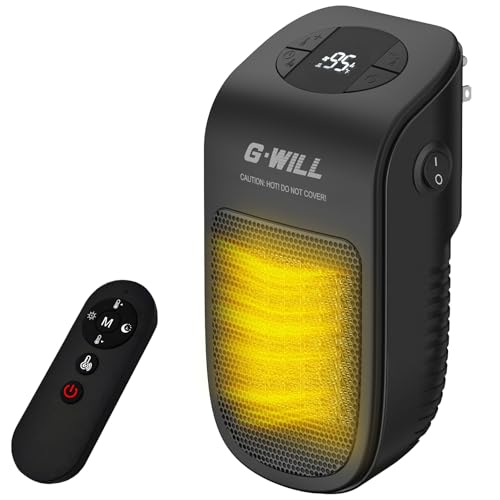 G-WILL Smart Plug in Heater 600W (Black),…