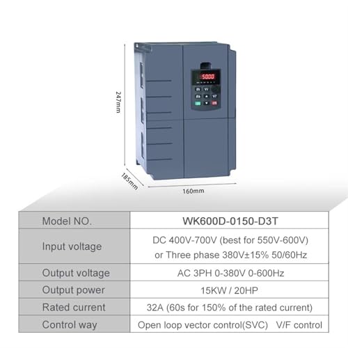 AC 220V/380V 22KW Solar Variable Adjustable Frequency Drive VFD Speed Controller Converter Inverter Motor Drive for 3 Phase Moto(Solar 380V 15kw)