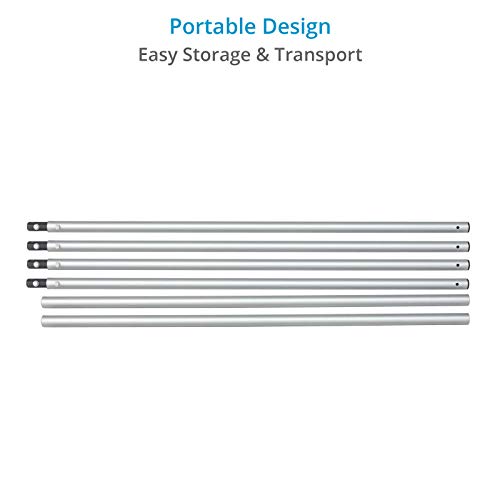 Proaim 12Ft Heavy Duty Straight Aluminum Camera Dolly Rail Track, ⌀ 32Mm For Cinema Film Production. With Sturdy Track Ends, Wedges For Smooth/Uneven Surfaces. Solid Yet Light + Carry Bag (P-Trk-12) #TOP3