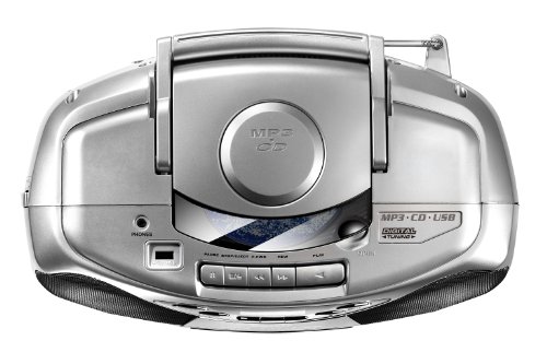 Karcher CD-radio RR 510N - Boombox met cd-speler, FM-radio, cassettespeler, MP3-speler via CD of USB, zilver - Image 3