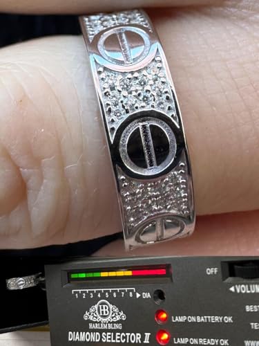 HarlemBling Moissanite Eternity Band Ring – 0.7ct VVS D Moissanite | 5.5mm Wide | Unisex Wedding or Pinky Ring | Solid 925 Sterling Silver | Rhodium Finish | Diamond Tester Pass | Sizes 4–132