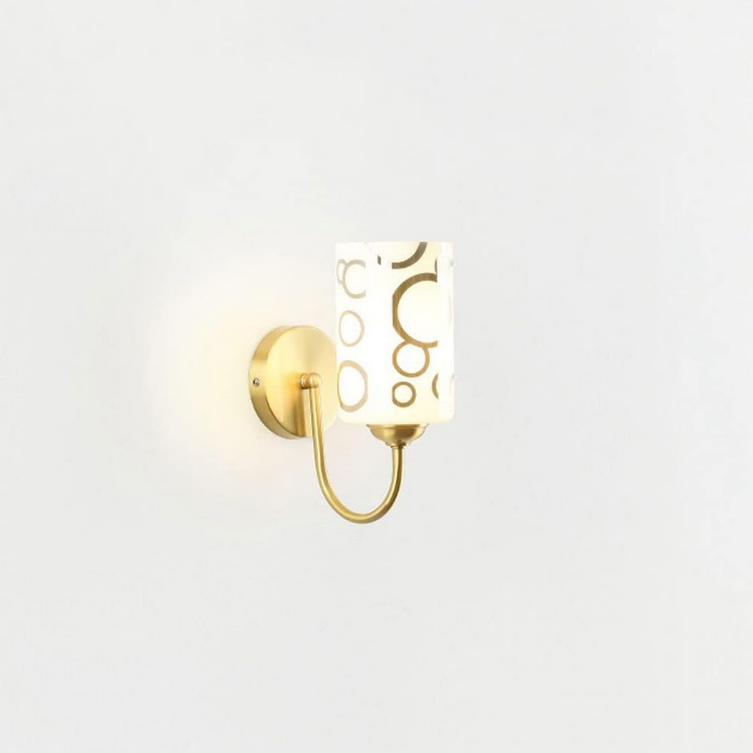 VDOQTLJT Wall Lighting Light Modern Chic Lamp Bedroom Nightstand Brass Lantern Study Room Reading Glass Sconce Living Decoration E27 Fixture H9.06in L(A)