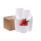 Homelance 300 Pcs White 8oz Paper Ice Cream Cups, Disposable 8 Oz Ice Cream Cup, Papers Dessert Cup, Paper Cups For Ice Creams Sundae Bar Supplies
