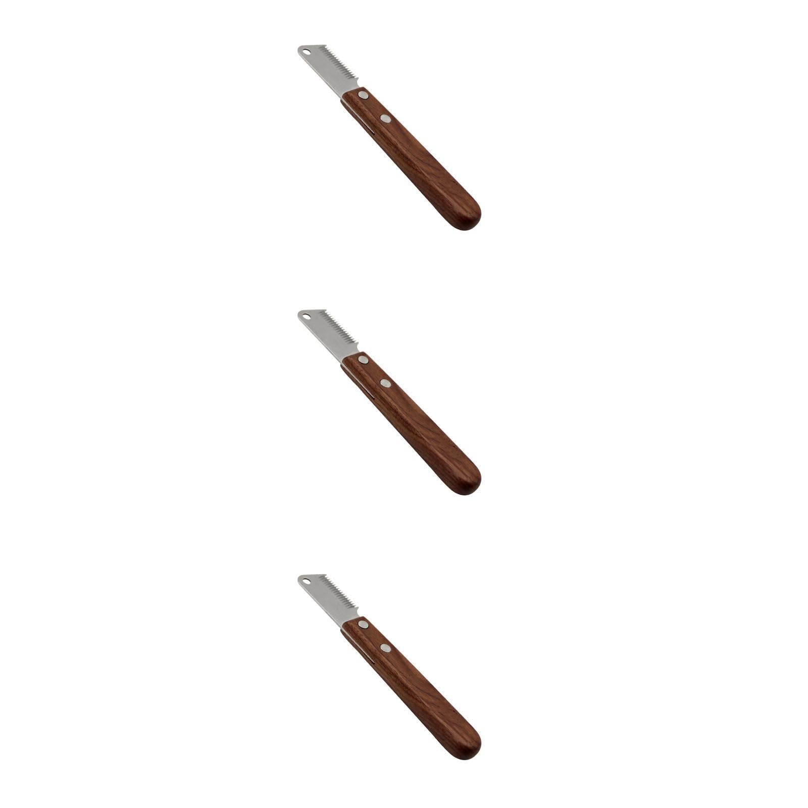 SUPVOX 3piezas Cepillo Deslanador para Inoxidable Rastrillo para Deshedding y Desenredado para Pelajes Gruesos Cuidado Mango De Ergonómico Eliminación Efectiva De Pelo Muerto y