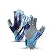 Produktbild Littelyl Outdoor Sports Undichte Fingerfahrrad Reiten Sonnencreme Atmungsaktive Verschleißfeste Halbfinger Angelhandschuhe Modisch Blau (Color : Blue, Size : L)