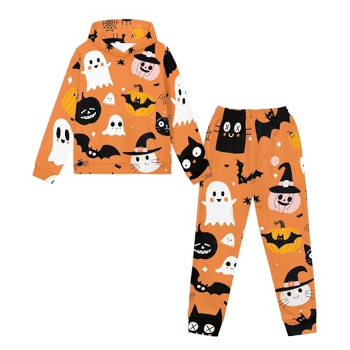 Gomyblomy Girls Halloween Sweatsuit Kids Hoodie Sweatshirts and Jogger Pants 2 Piece Outfits Long Sleeve Tracksuit Set3
